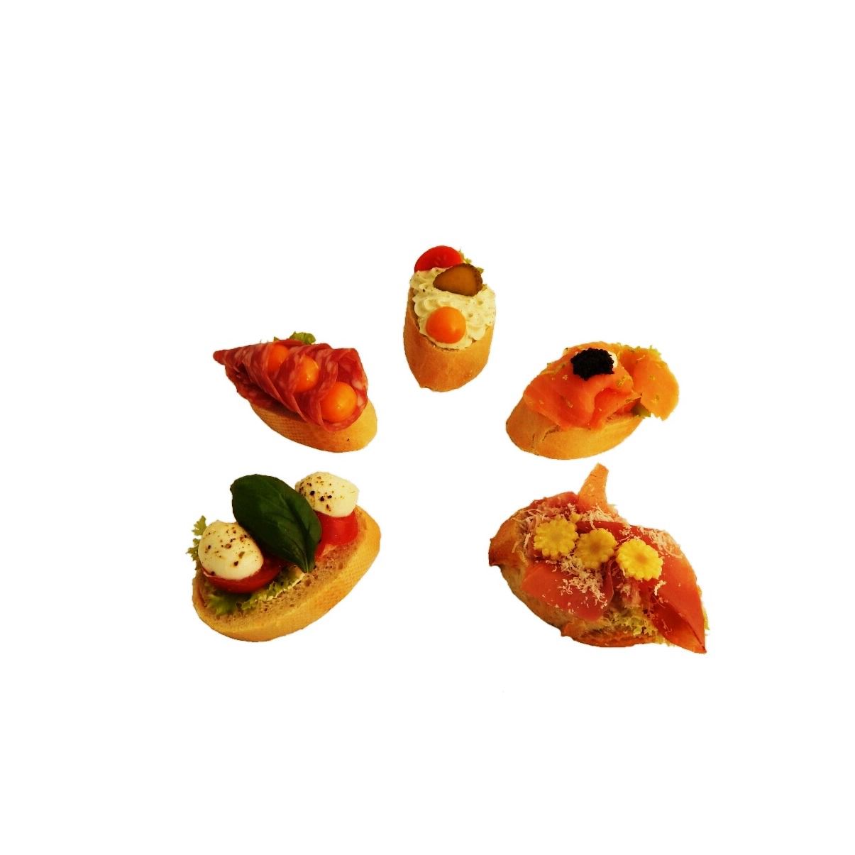 Canapé kreativ glutenfrei von Meeting-Snackservice Ihrem Münchner-Fingerfood-Catering