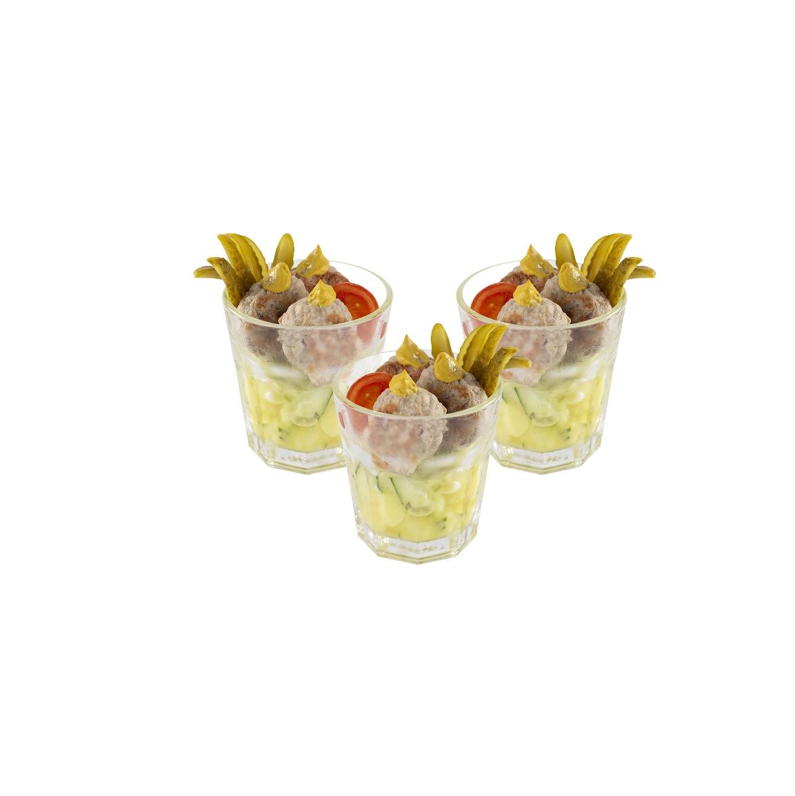 Kartoffelsalat mit Fleischpflanzerl von Meeting-Snackservice Ihrem Münchner-Fingerfood-Catering